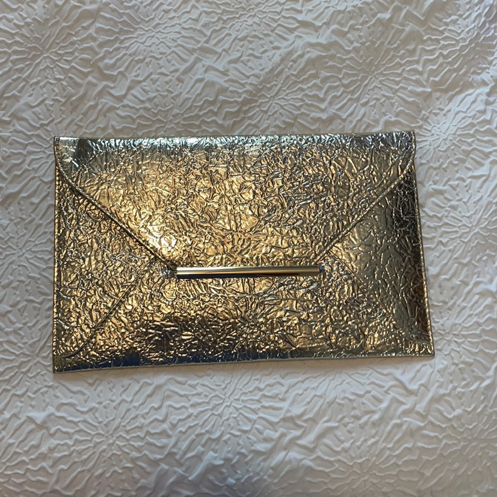 Metallic Gold Envelope clutch